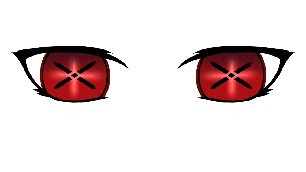 Злые глаза на белом фоне