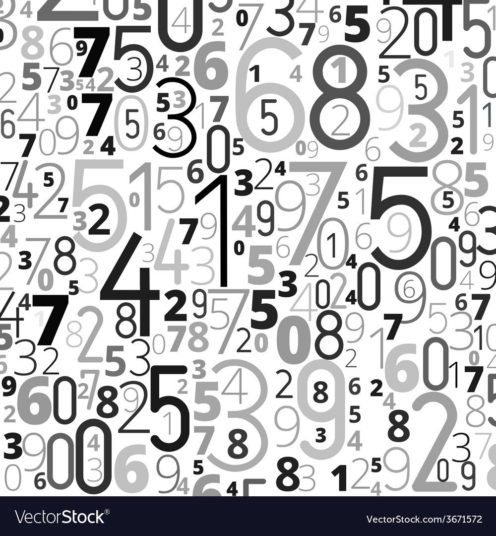 Цифры в разброс на белом фоне