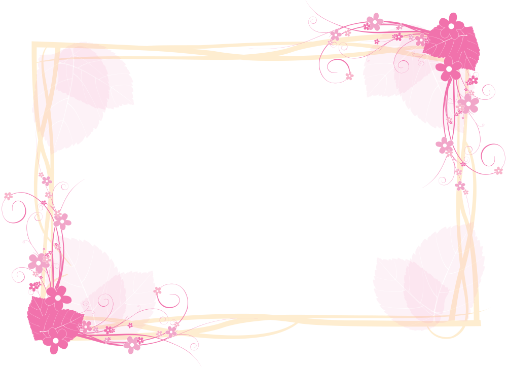 Нежные рамочки на прозрачном фоне