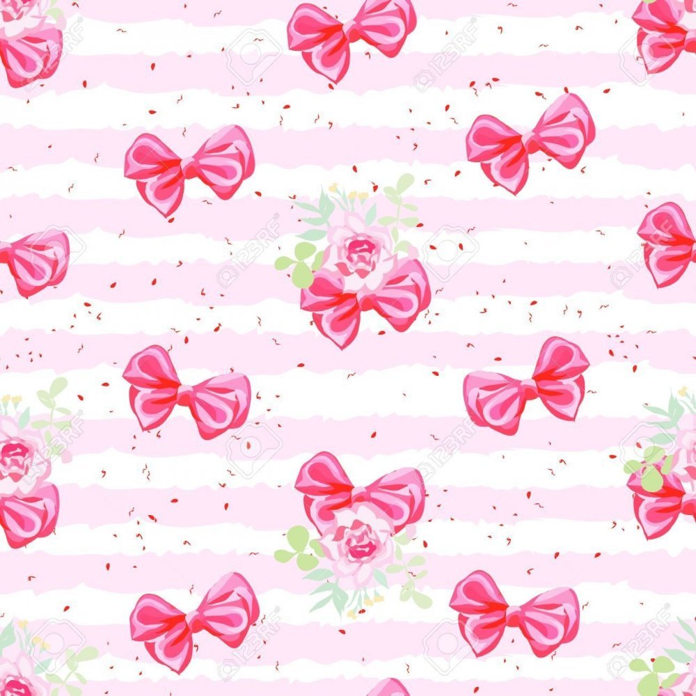 Паттерн из розовых бантиков