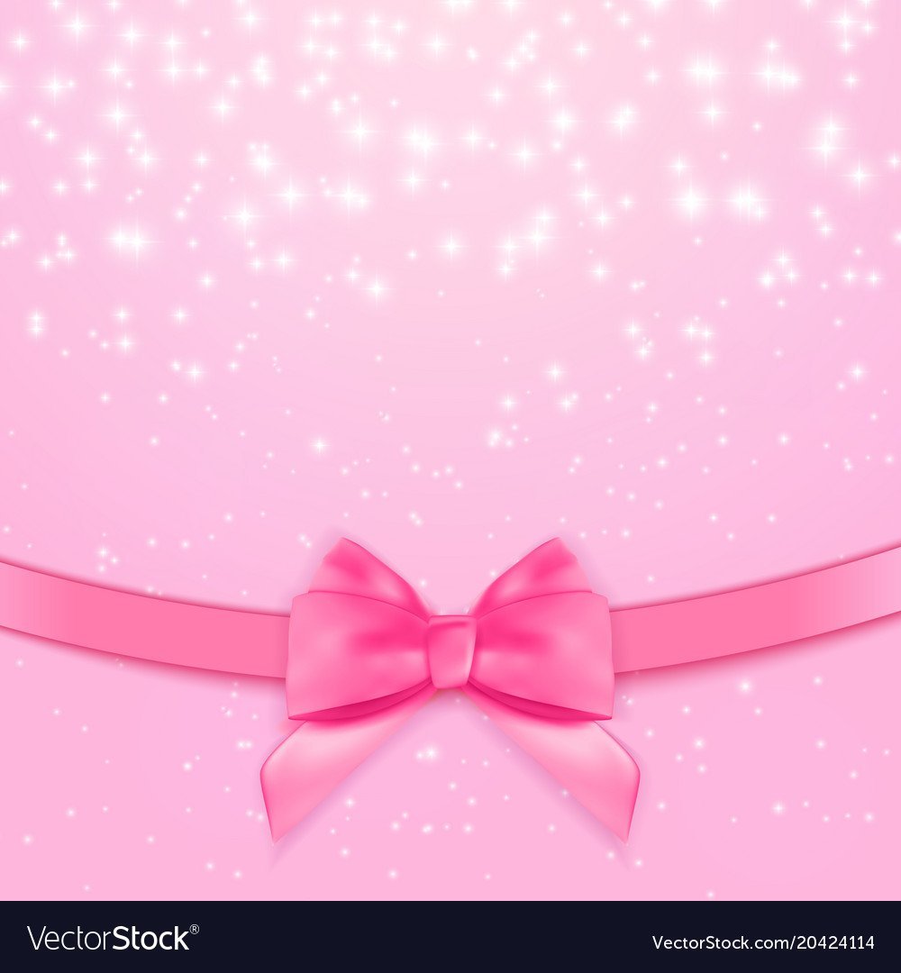 Розовый фон с бантом
