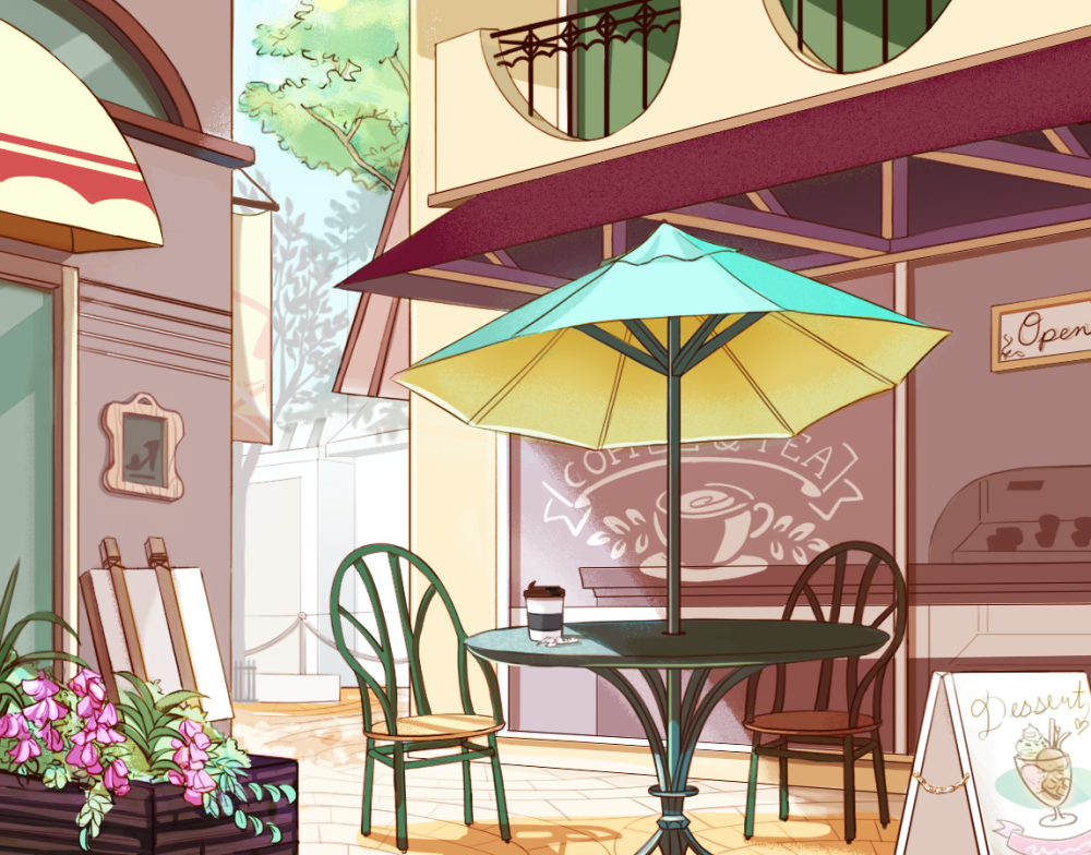 Фон кафе гача лайф