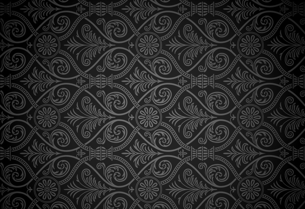 Черный фон с узорами