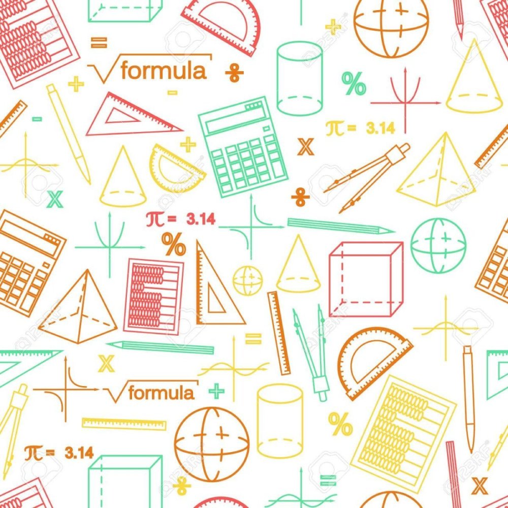 Школьный фон в клеточку с рисунками