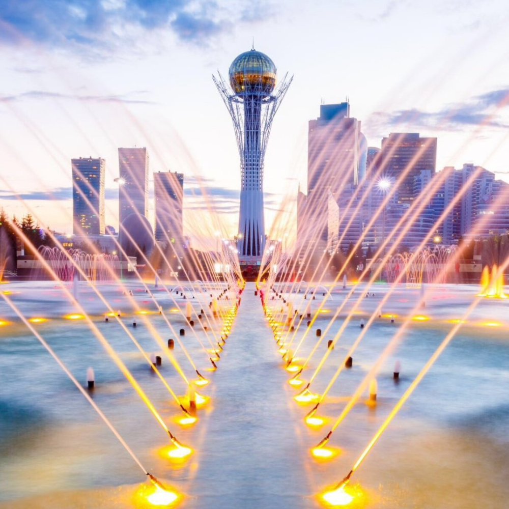 Казахстан Байтерек фонтан