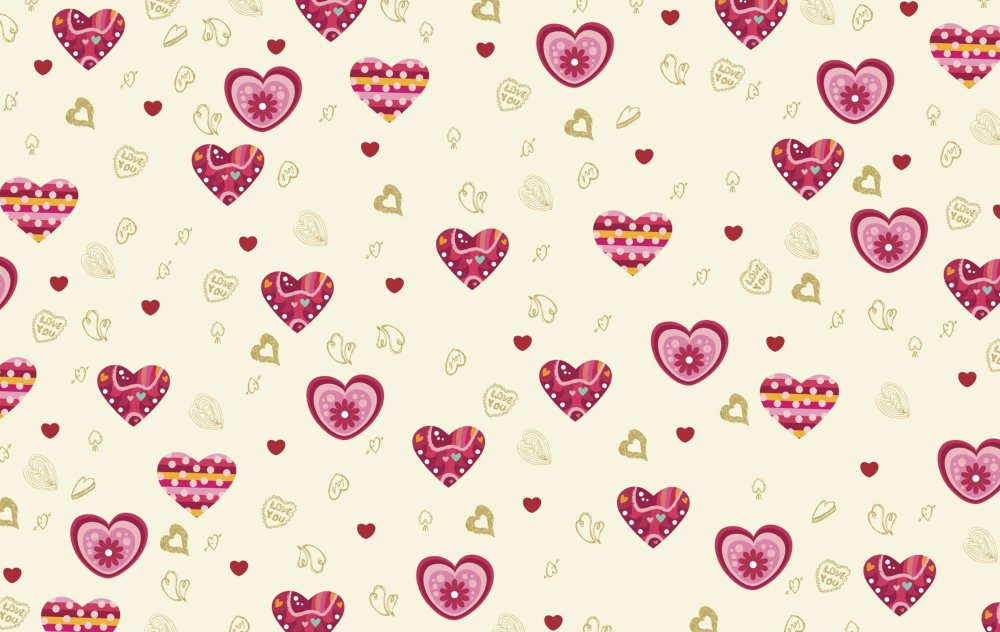 Обои для стен сердечки