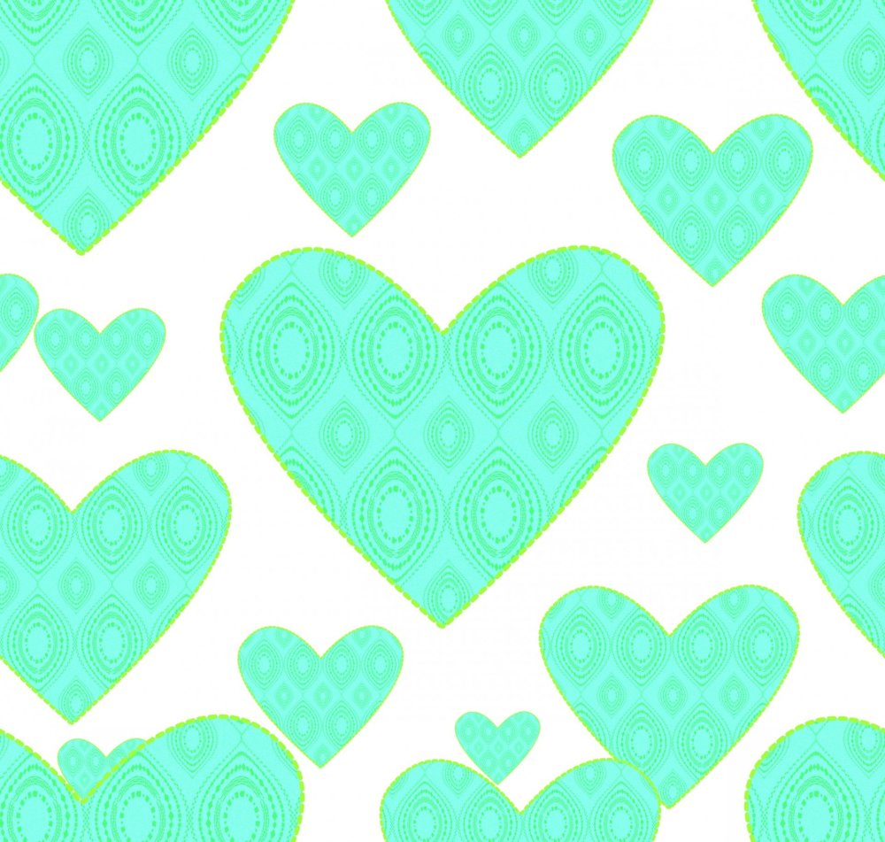 Паттерн мелкие сердечки