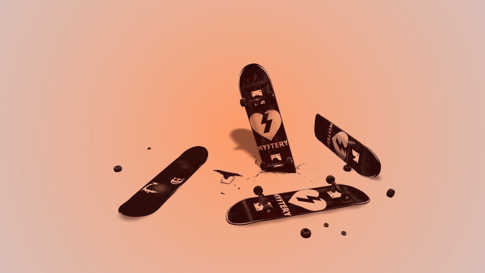 Сломанный скейт