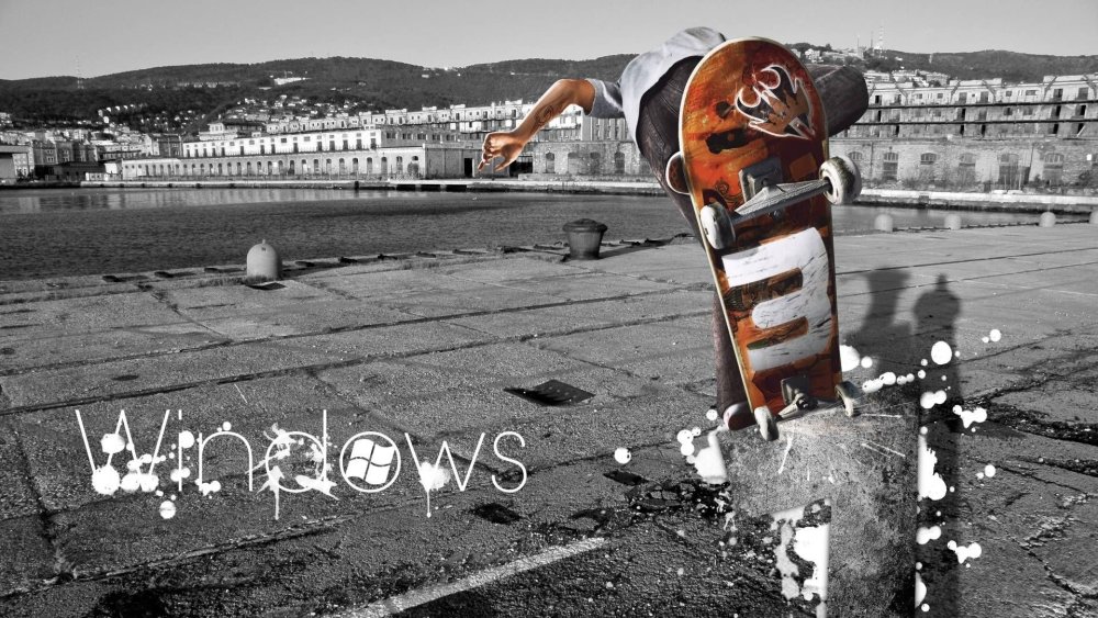 Скейтбордист обои