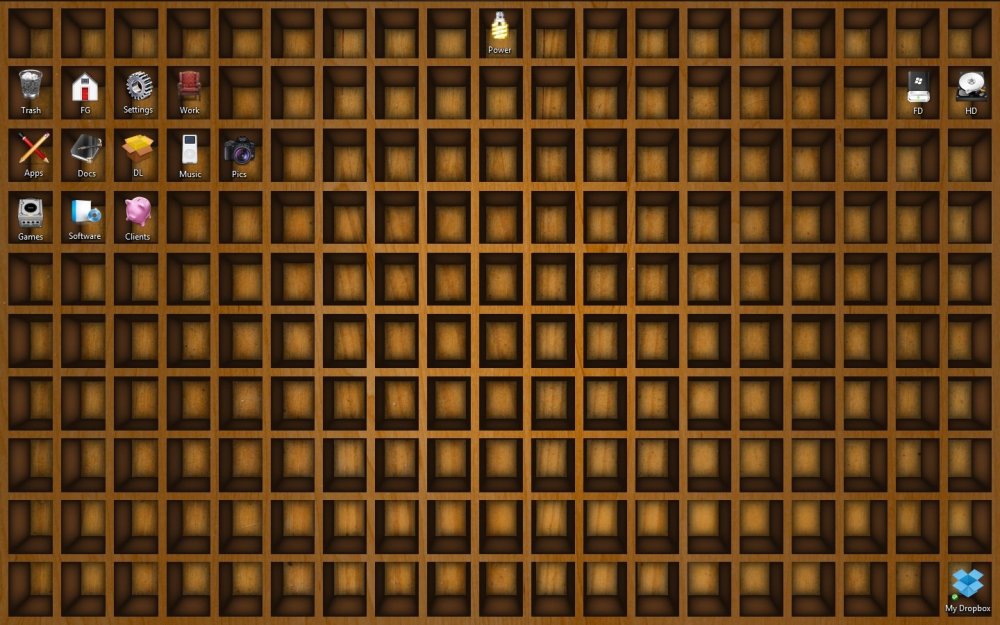 Комната с полками для ярлыков