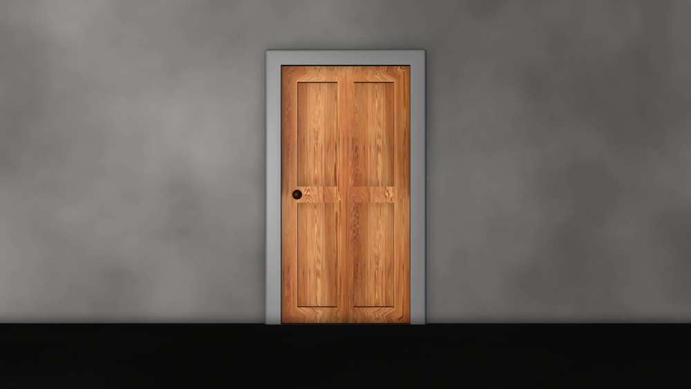 Открытая дверь в темноте