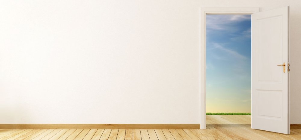 Зеленые двери в интерьере