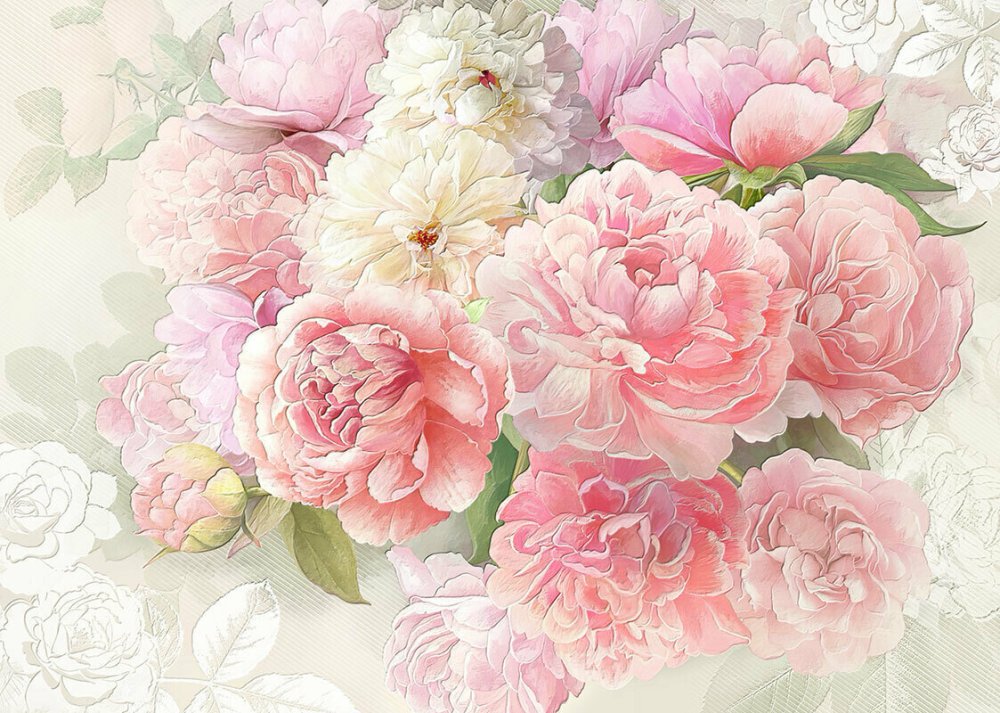 Фреска пионы, арт. Id135789