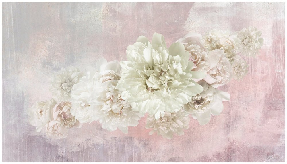 Фреска пионы на стену