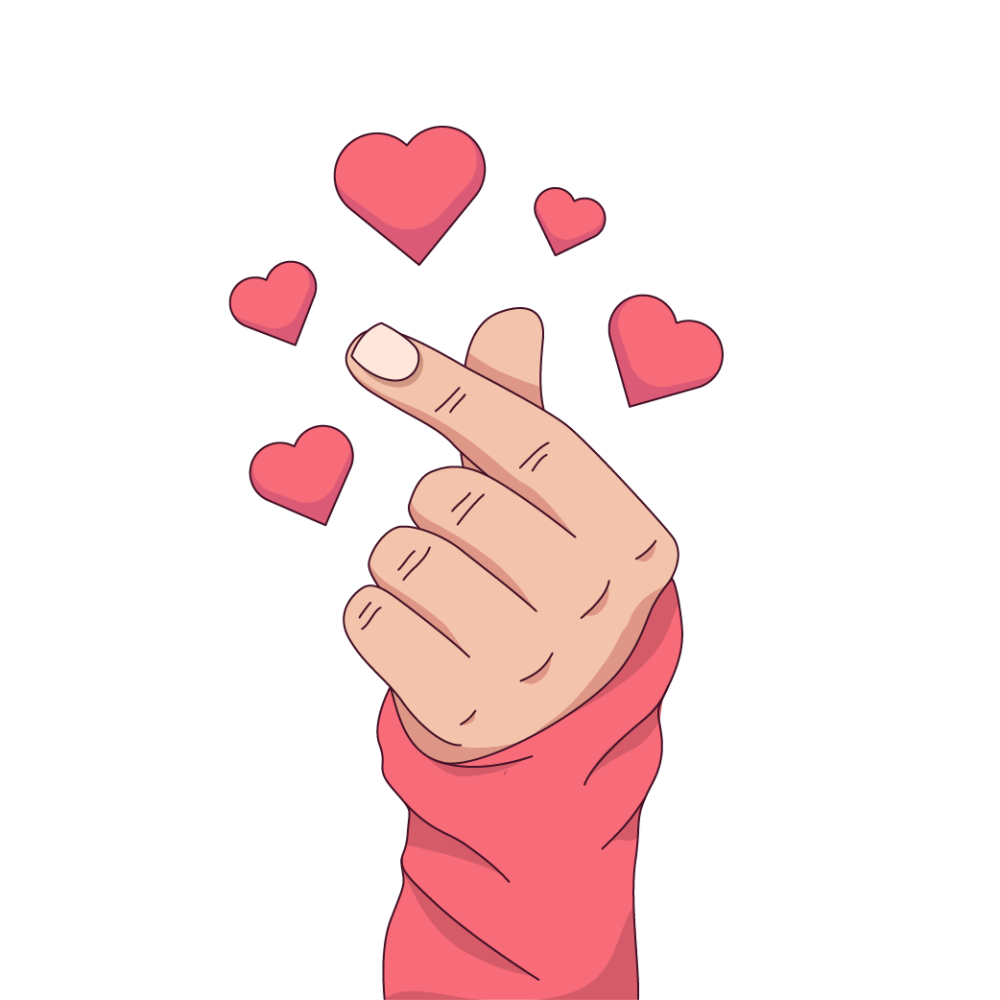 Сердце пальцами