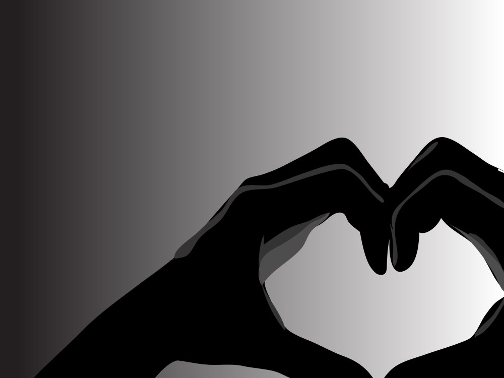 Сердечки Эстетика чёрные