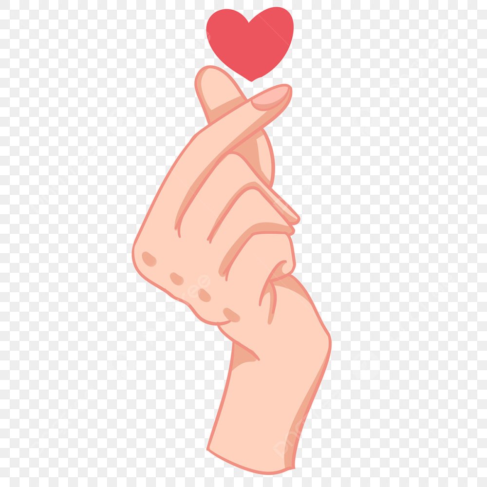 Стикер с сердечком в руках