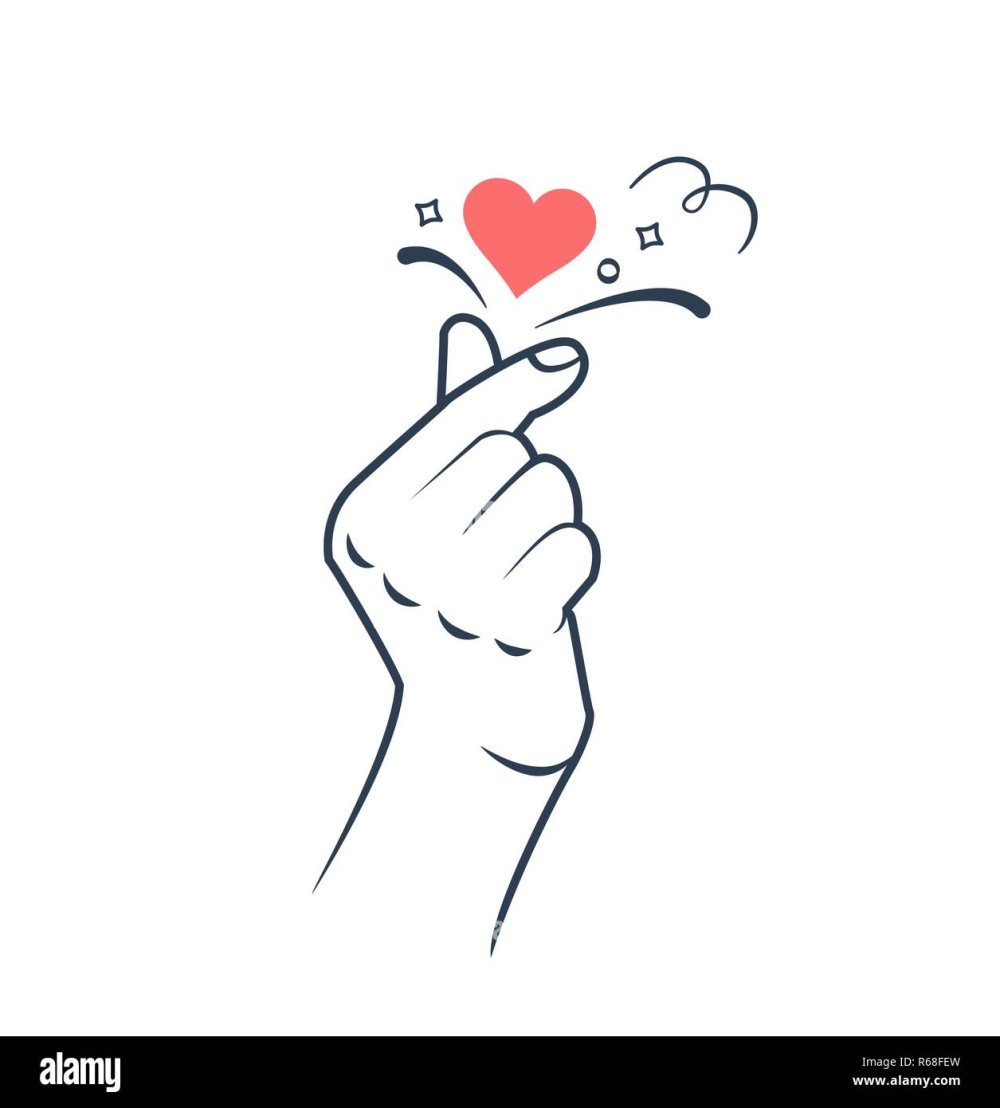 Знак сердца пальцами