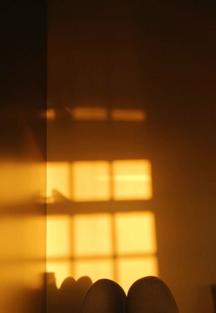 Блики солнца на стене