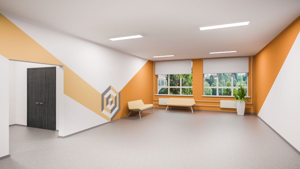 Коридоры школы современные