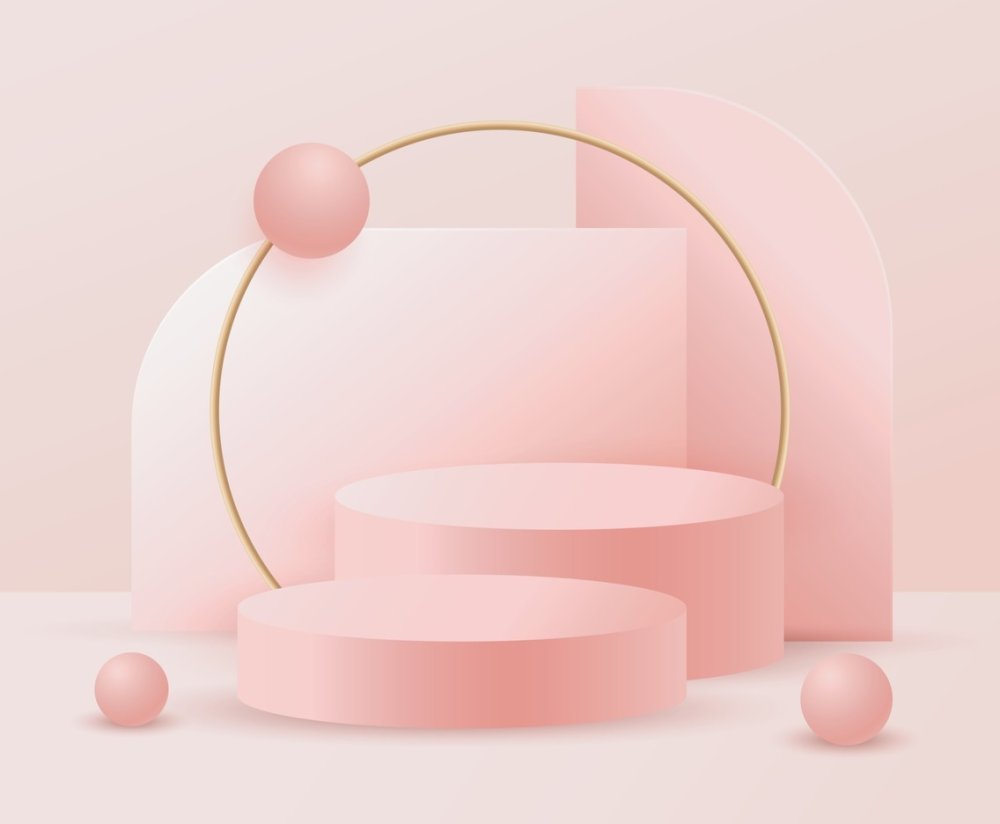 Подиум на белом фоне