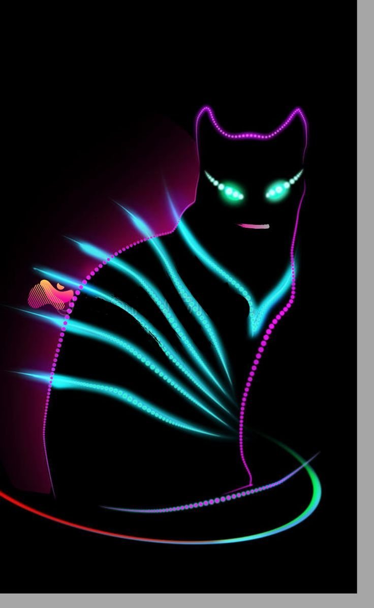 Кошка неон