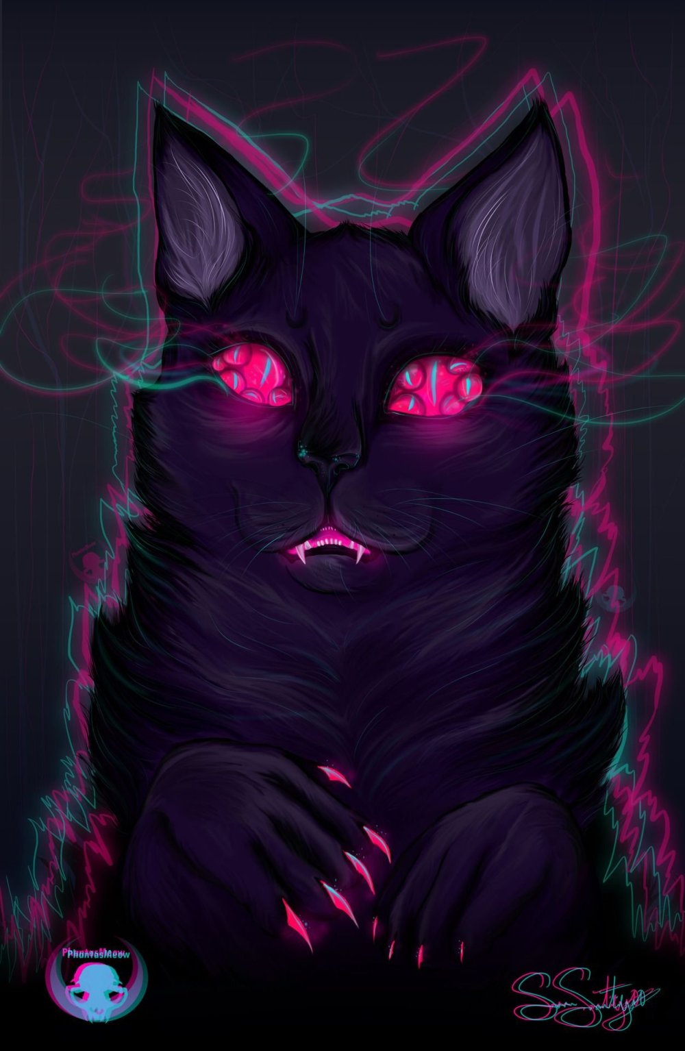 Фиолетовый кот