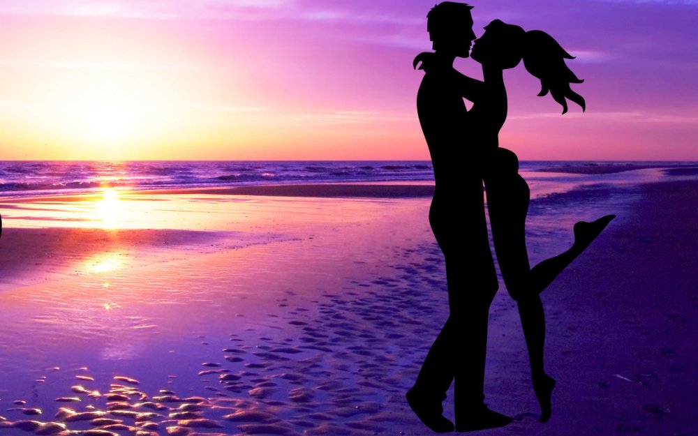 Пара на закате