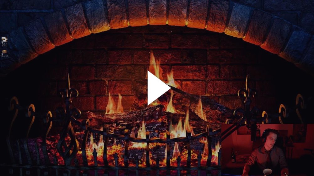 Заставка камин