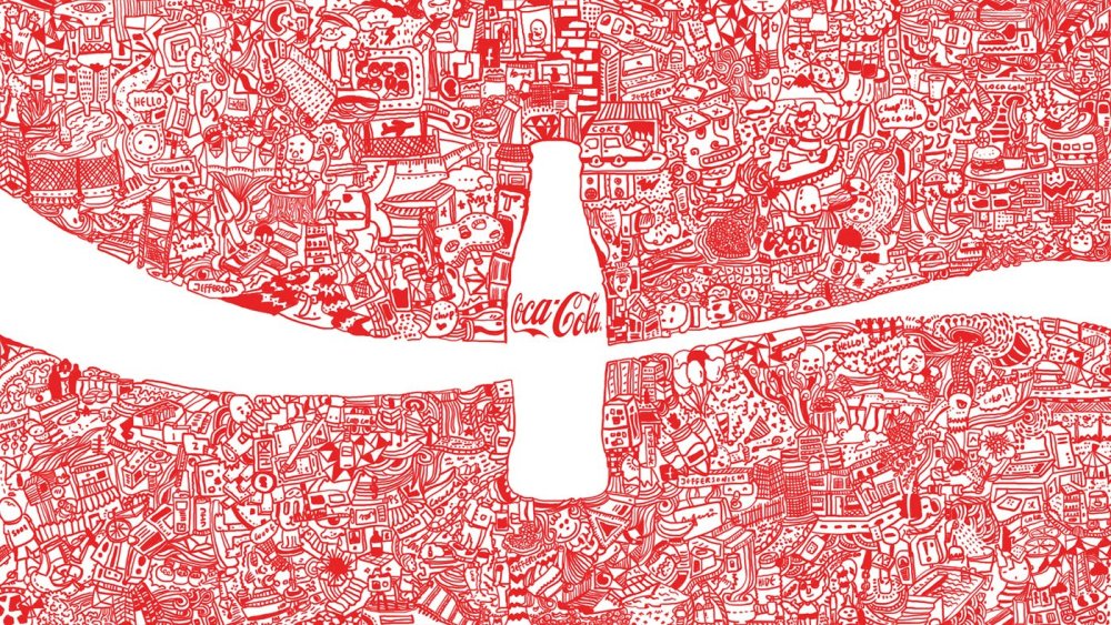 Разноцветная Coca Cola