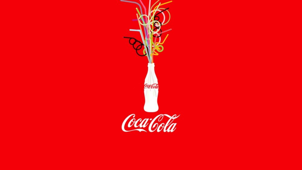 Coca Cola красный фон