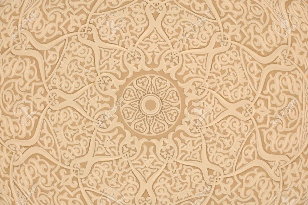 Восточный орнамент бежевый