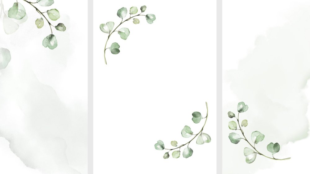 Эвкалипт акварелью пригласительное