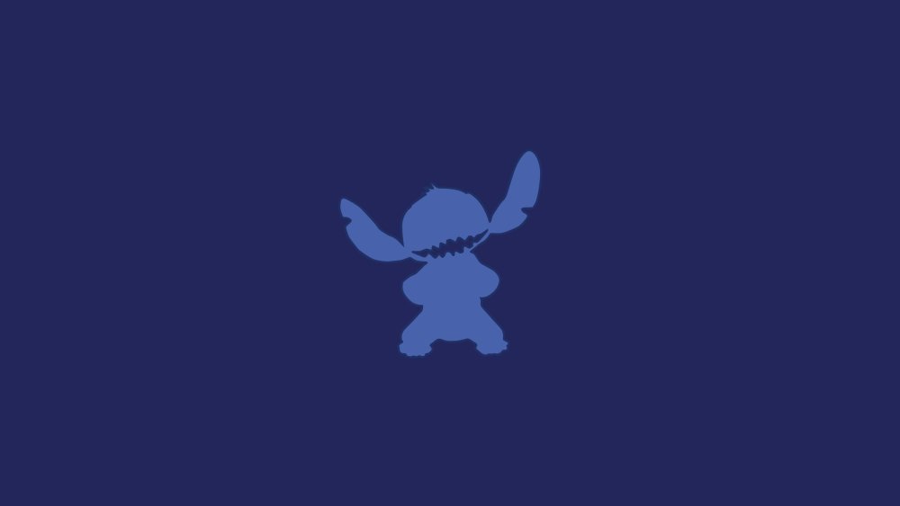 Стич на синем фоне