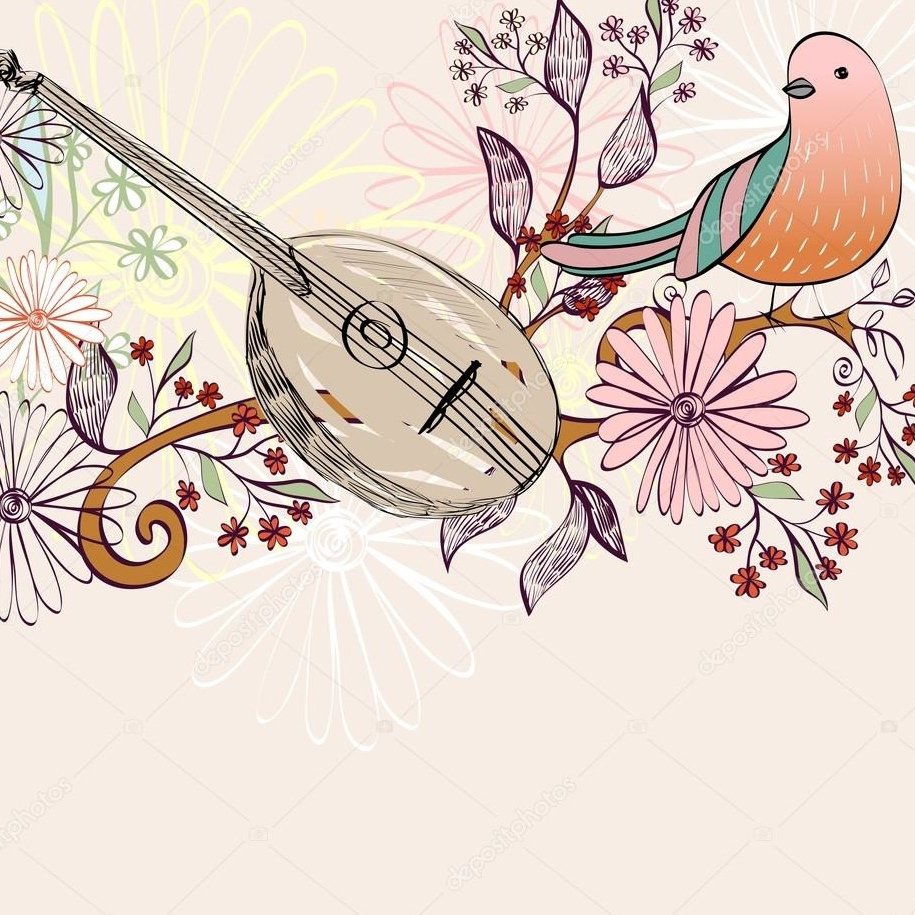 Открытка с домрой