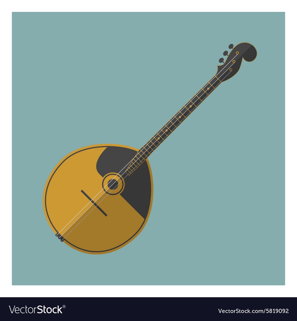 Домра вектор на белом фоне