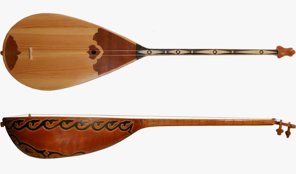 Казахские инструменты кобыз домбра