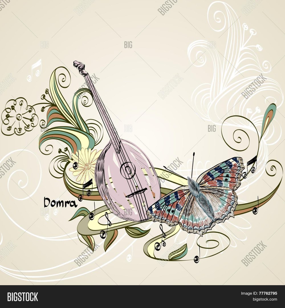 Фон для афиши с домрой