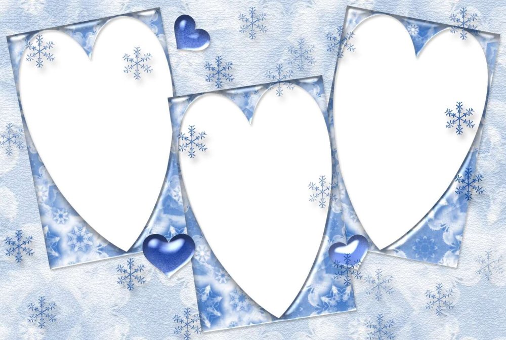 Зимние рамки для коллажа