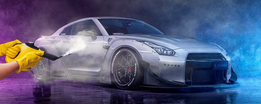 Красивая машина на мойке