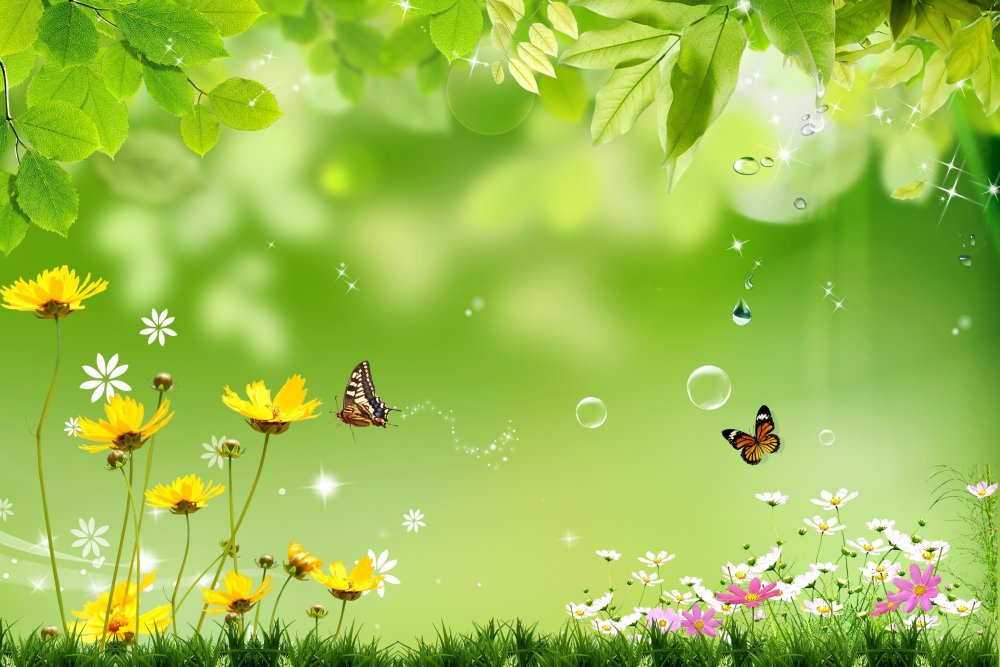 Весенние бесшовные фоны