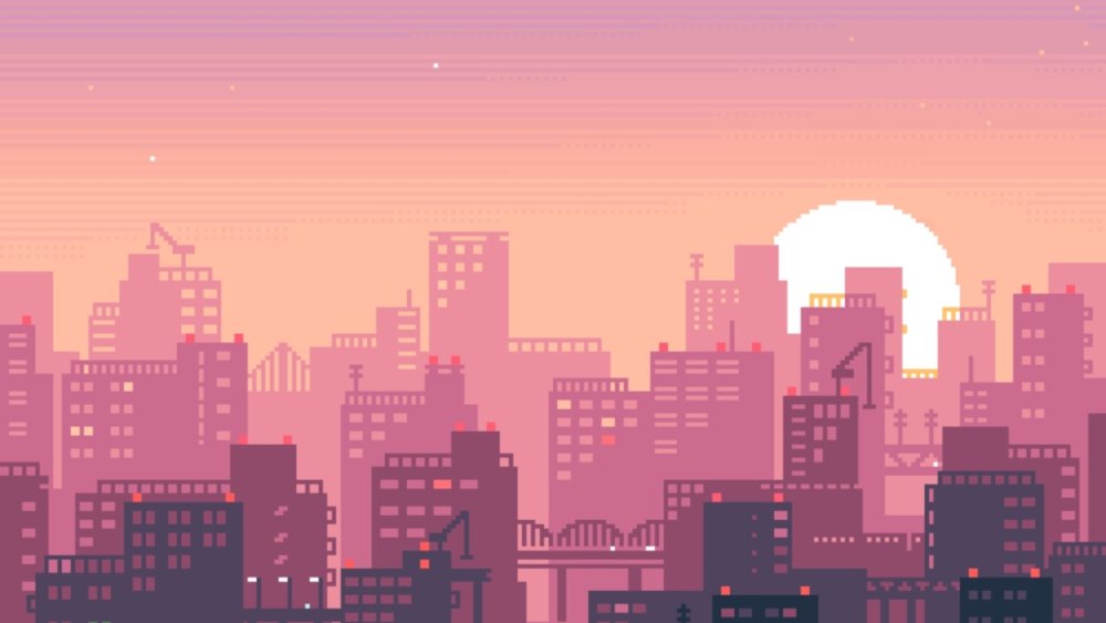 Пиксельный задний фон