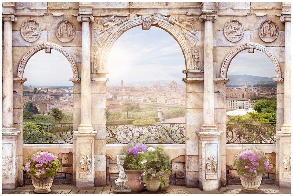 Рим фрески колоннада