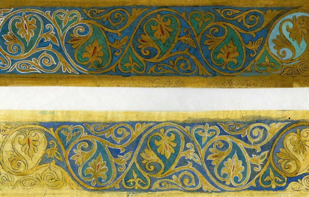 Русский орнамент.фрески Оптина пустынь