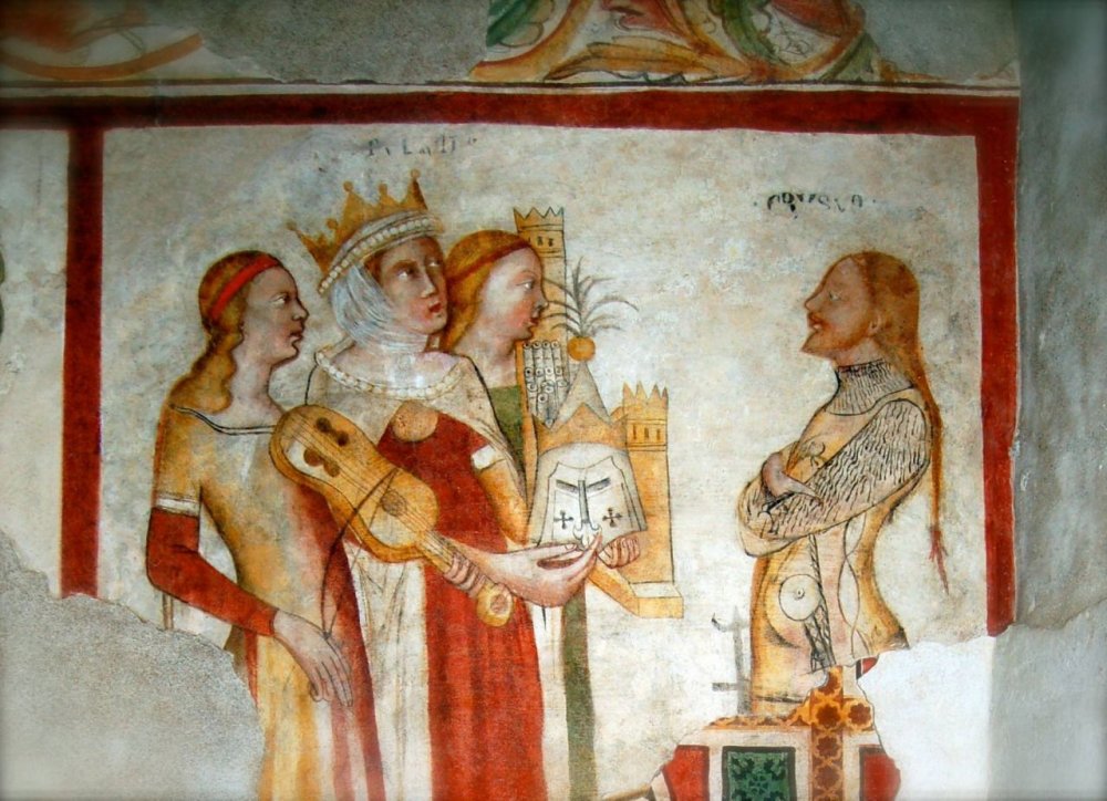 Бытовые сцены на фресках средневековье