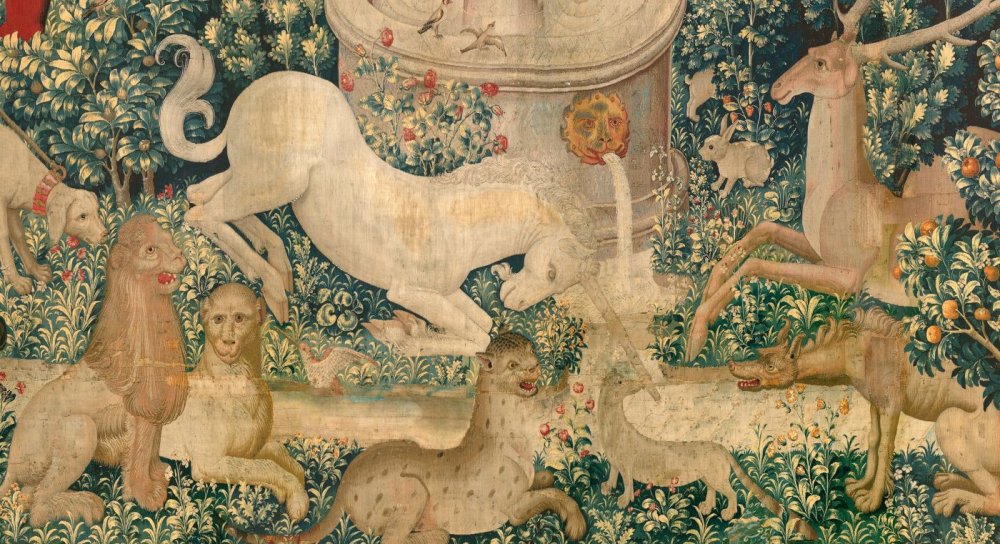 Гобелен с единорогом музей Cloisters