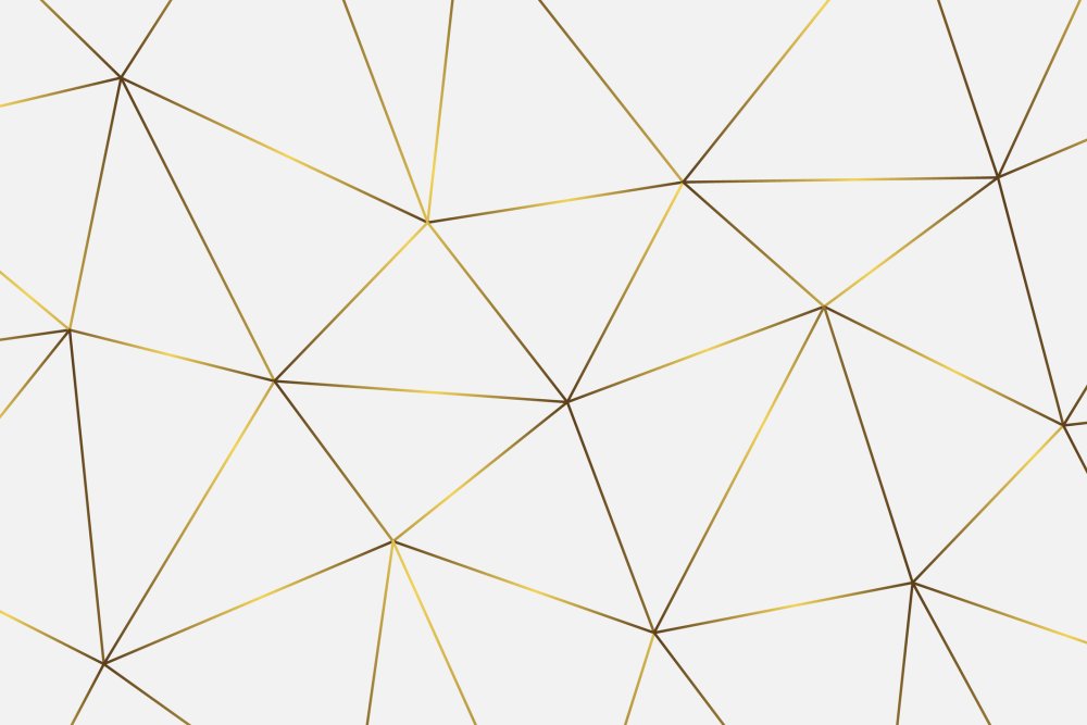 Золотая геометрия на белом фоне