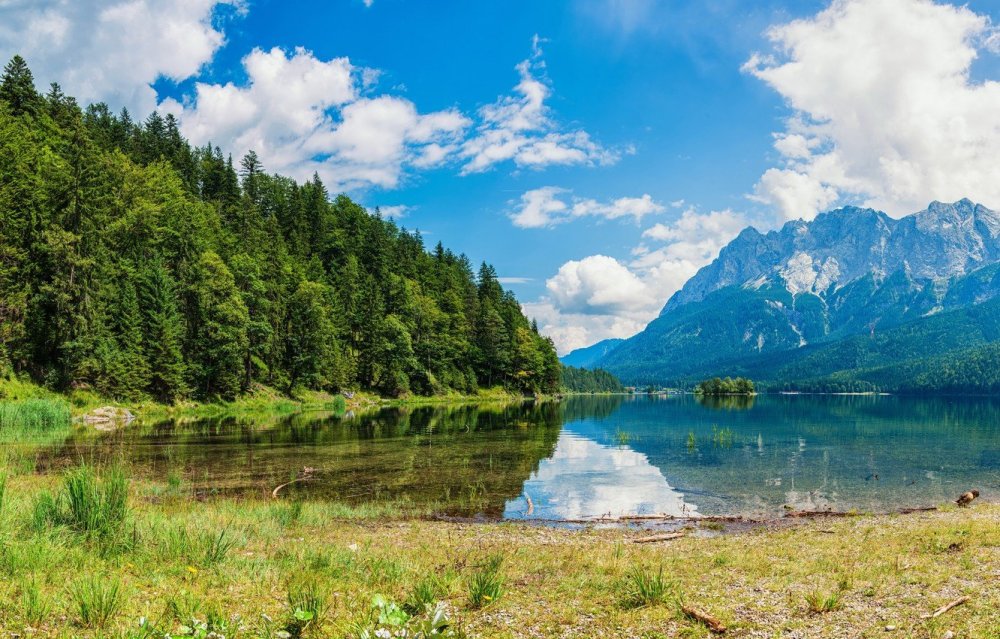 Швейцария природа водопады горы озера