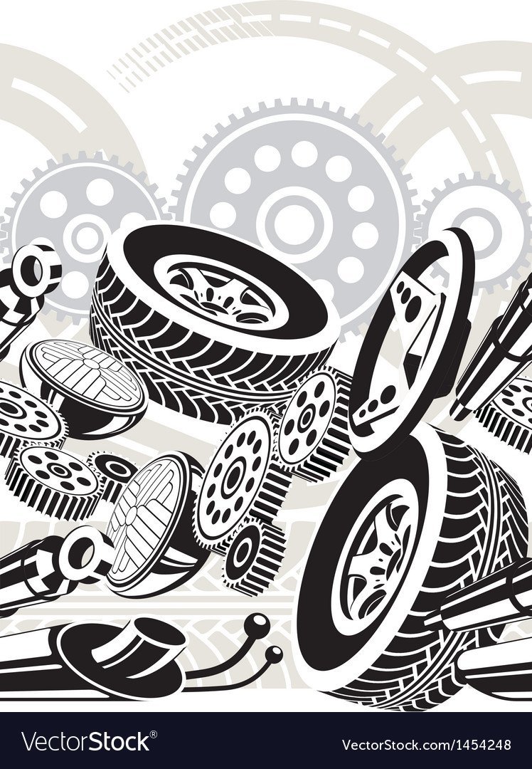 Автозапчасти вектор