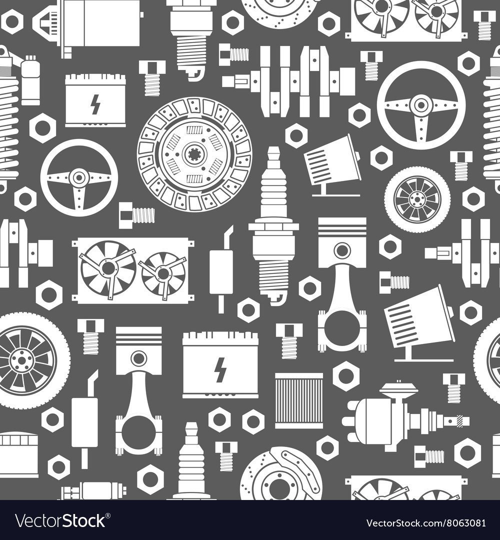Паттерн с автомобильными деталями